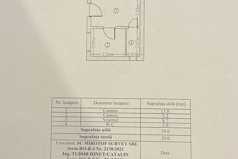 VATRA LUMINOASA -Agricultori | Cladire 1900mp din 2001 | Teren 1030mp - Schiță 12