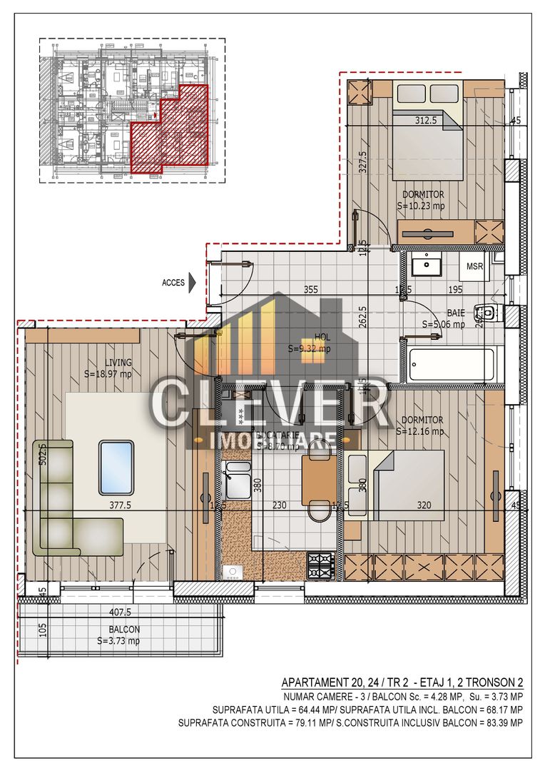 Apartament Modern, Etaj 2, Deomandat, Comision 0, Pallady - Poză 3