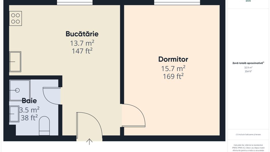 Apartament cu o cameră etaj 1 - Zona Lipovei - Timișoara - Poză 13