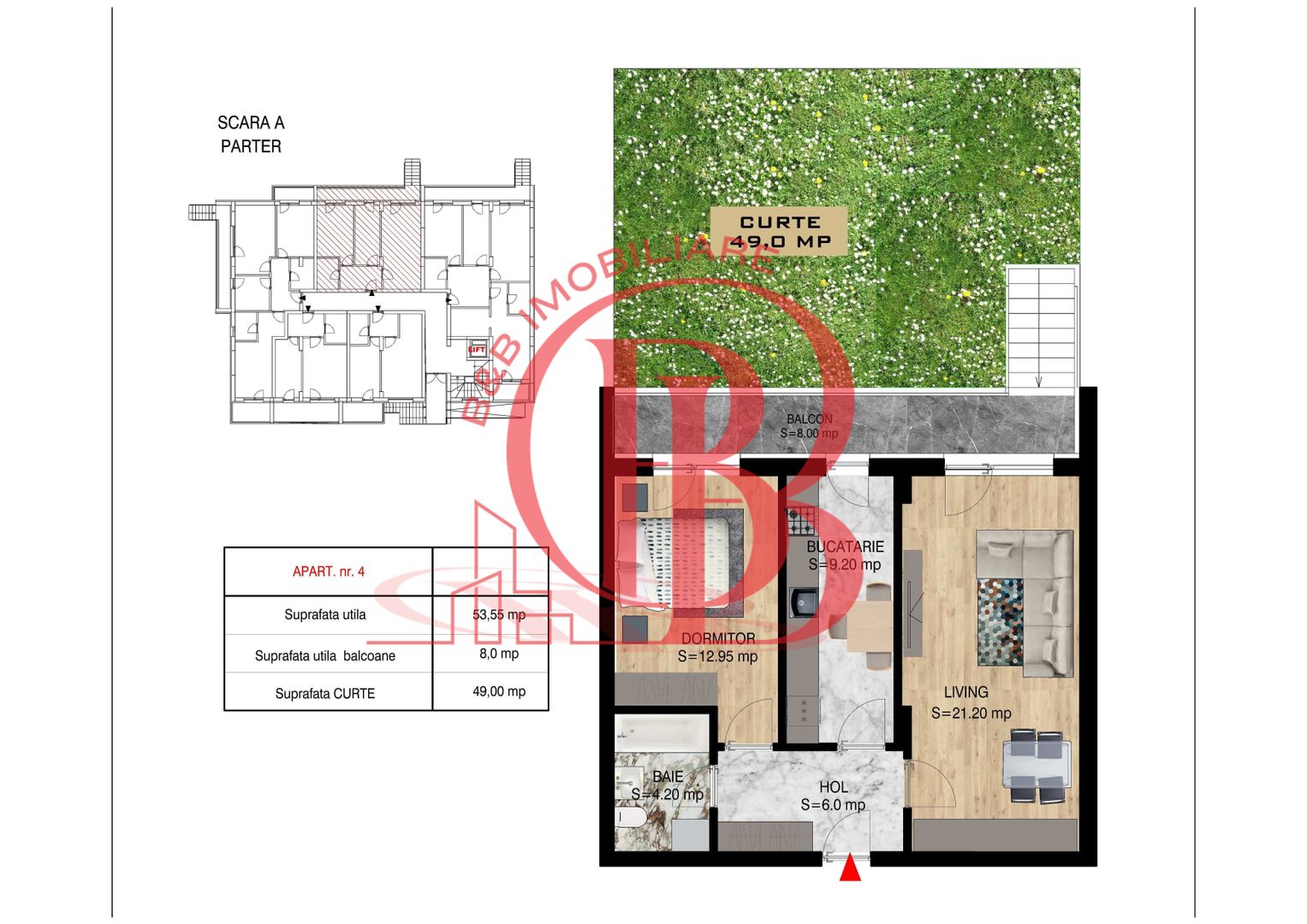 2 camere cu gradina  Pallady Metrou Nicolae Teclu - Schiță 11