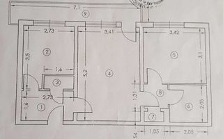 Apartament 2 camere | Piața Rahova | Etaj 6/10 - Schiță 8