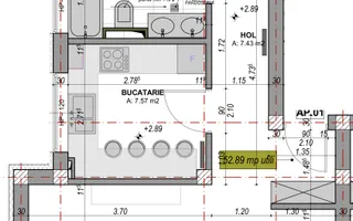 Apartament 2 camere, mobilat și utilat | prima inchiriere |zona DaVinci - Schiță 15