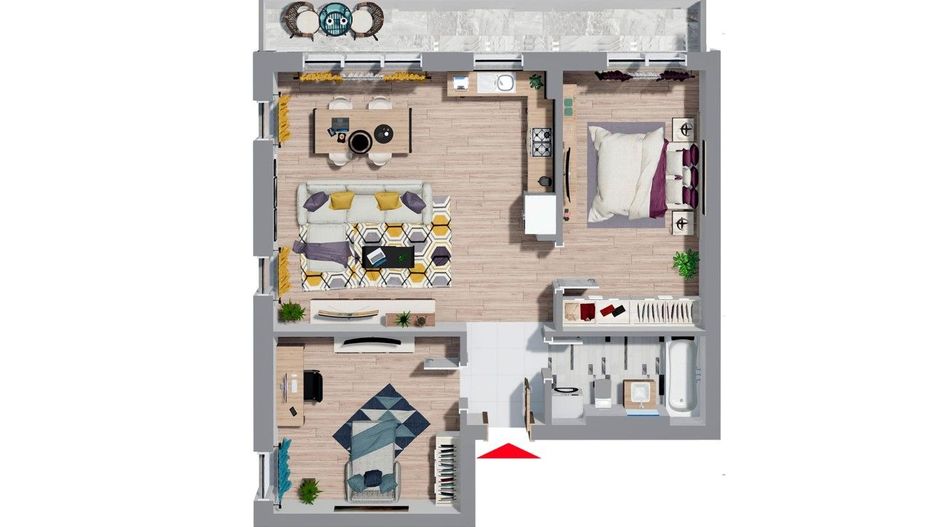 P 4145 - Apartament cu 3 camere în Târgu Mureș, cartierul Maurer - Schiță 12