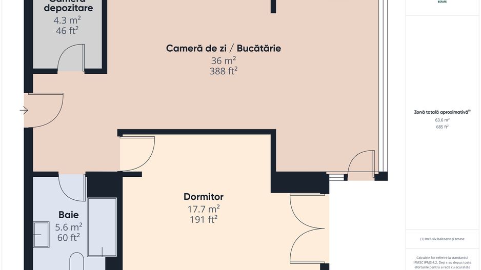 Apartament cu 2 camere și parcare acoperită etaj 1 Ared - Arad - Poză 17