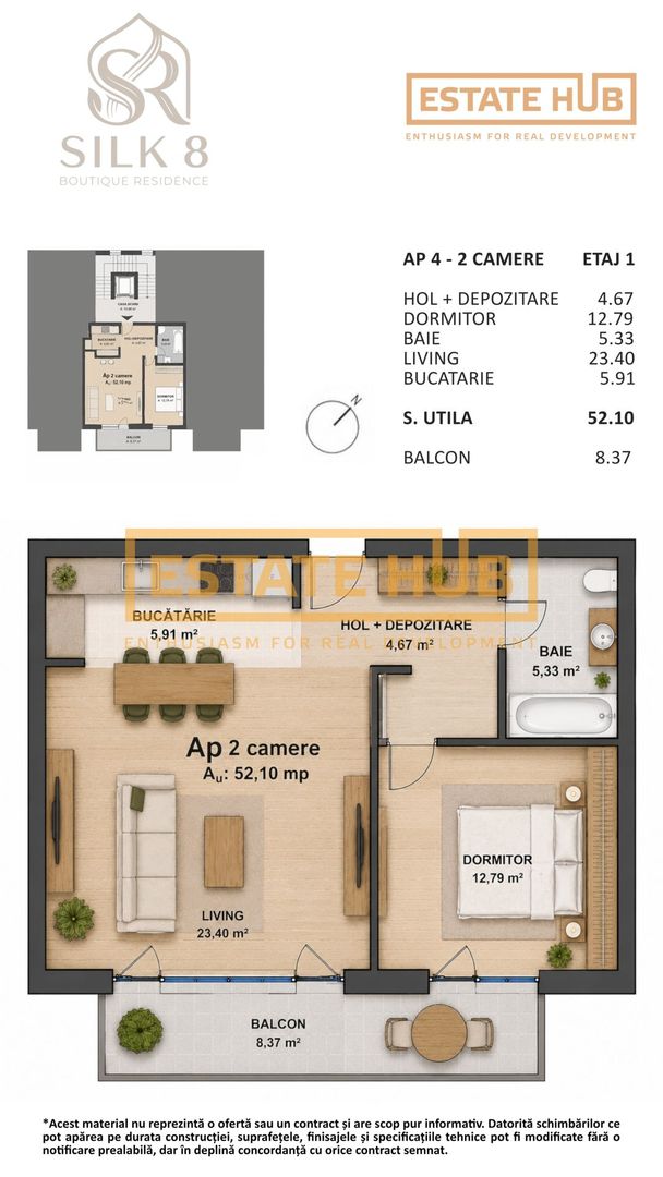 Apartament 2 camere | Dorobanților | Comision 0% - Poză 2