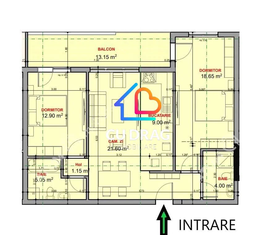 3 Camere Decomandate + Terasă 13 mp – Zona Jumbo - Poză 5