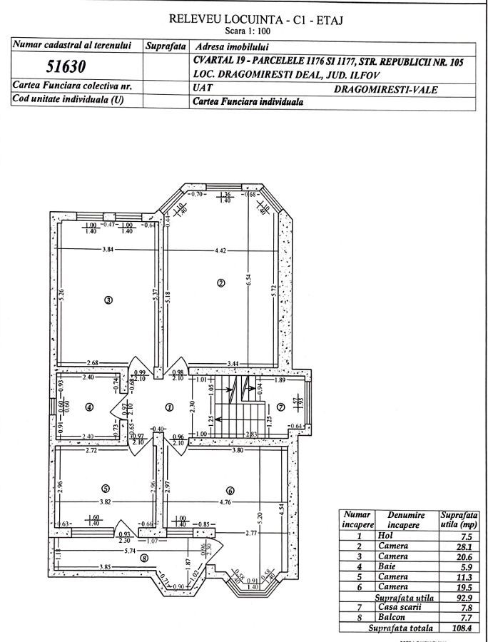 Casă spațioasă de vânzare – Strada Republicii nr. 105, Dragomirești - Schiță 38