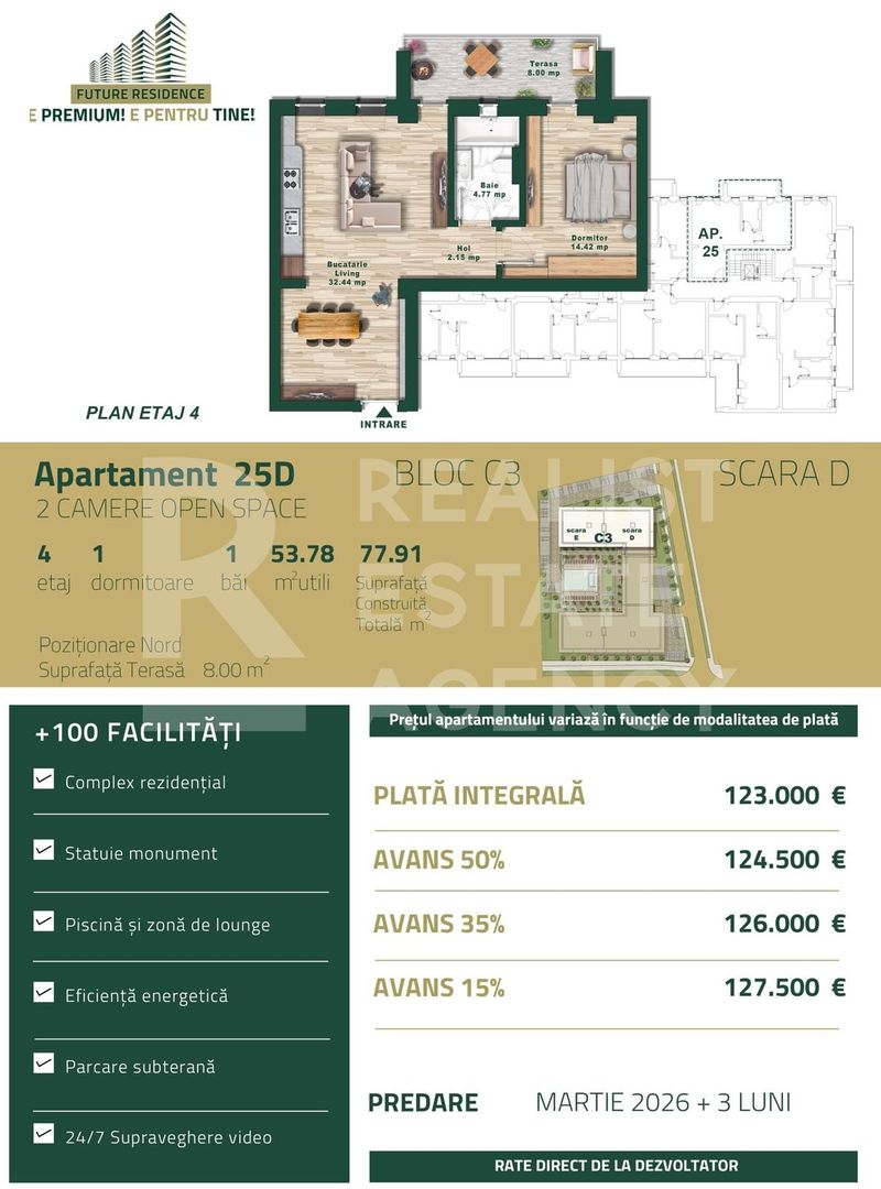 Vânzare, apartament, 2 camere, zona Torontalului, Timișoara - Schiță 8