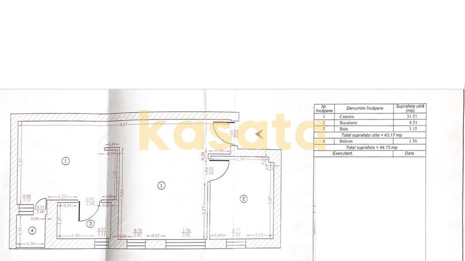 OPORTUNITATE | APARTAMENT 2 CAMERE | FLOREASCA BELVEDERE  | PARCARE - Schiță 6
