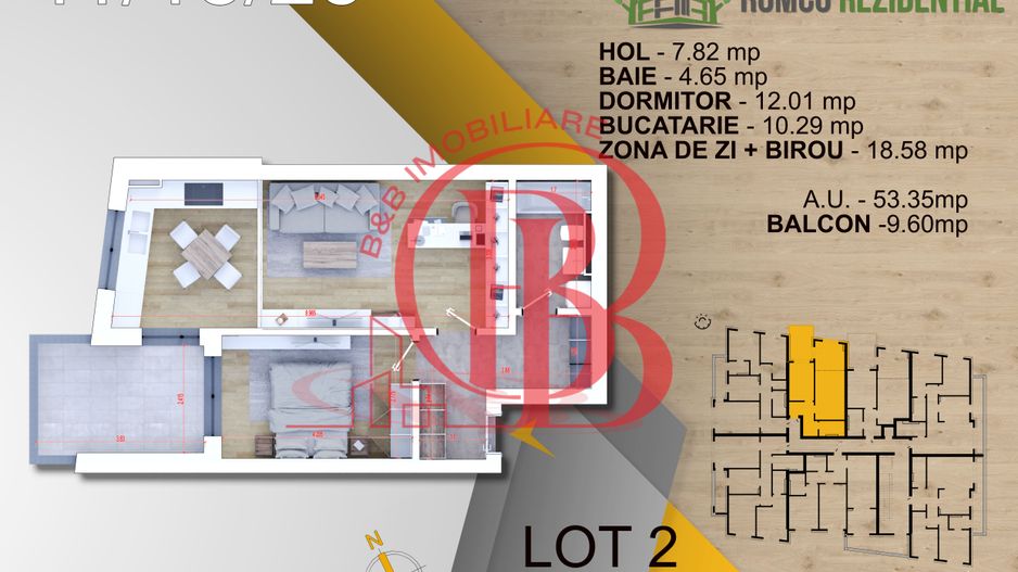 2 camere Titan Pallady panouri solare Termosistem Vata Bazaltica - Schiță 7