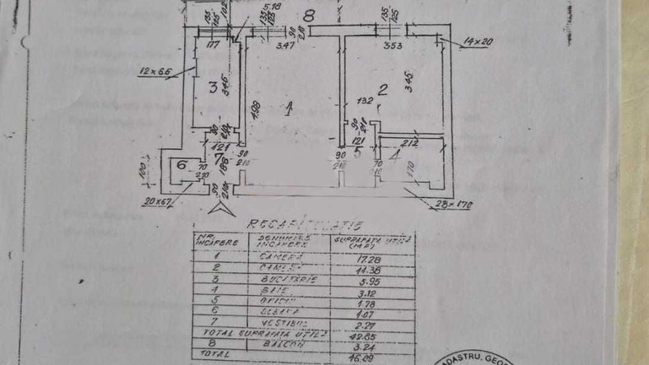 APARTAMENT 2 CAMERE | VICTORIEI | ETAJ INTERMEDIAR - Schiță 13