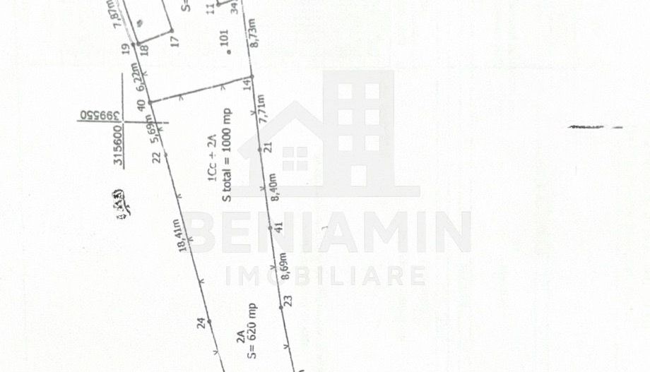 Teren + Casa 1000mp - investitie - toate utilitatile - 0% comision - Schiță 12
