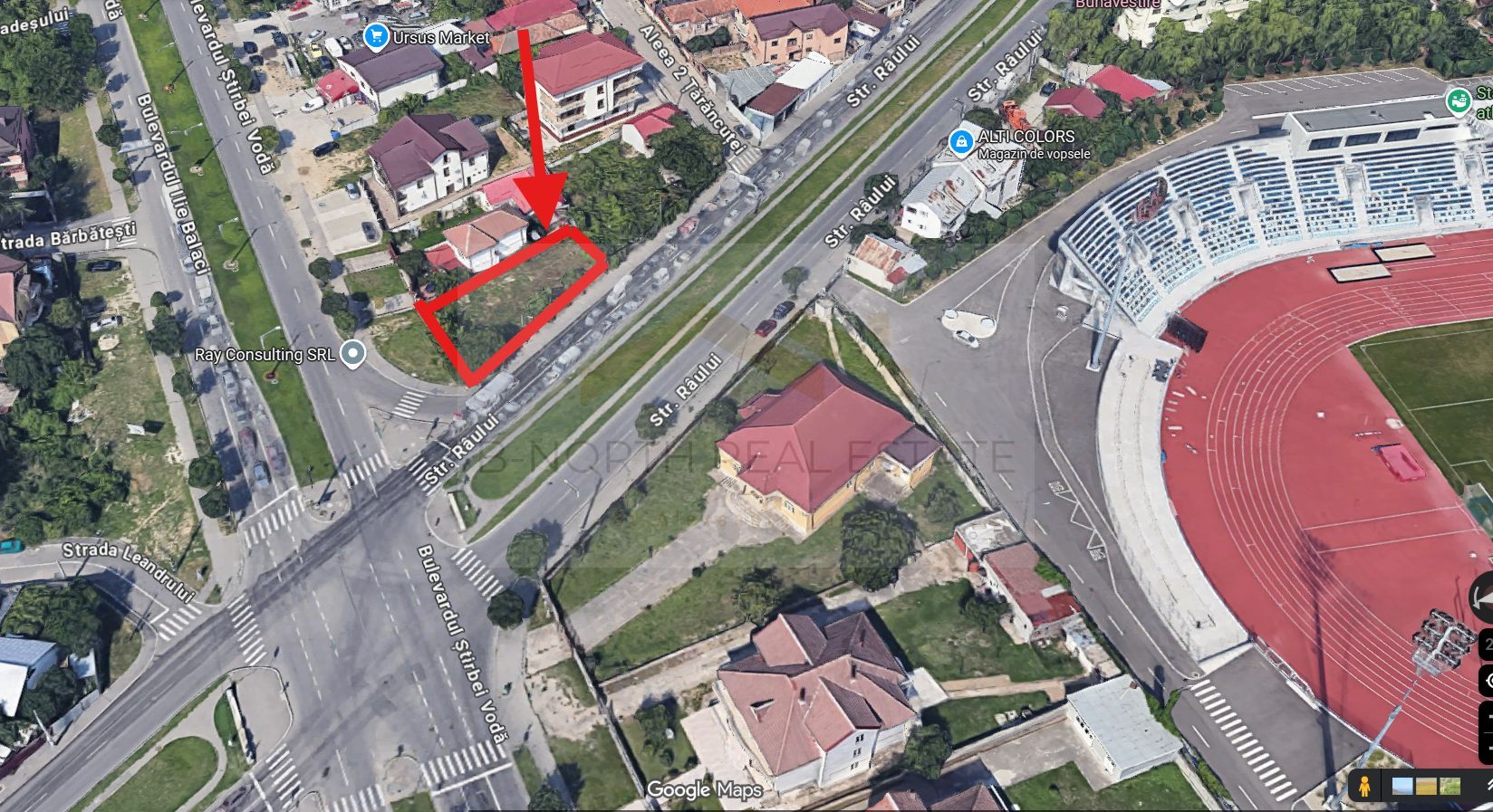 Teren 500 mp , colț stradal, vizibilitate maximă, lângă stadion – Craiova - Poză 2
