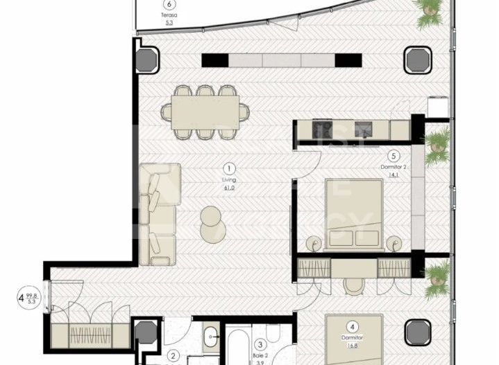 Apartament Premium cu 3 camere, Helios Residence, București - Schiță 13