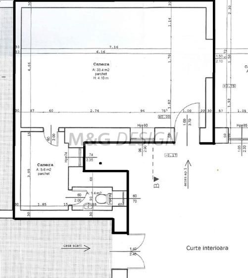 Apartament 1 camera zona  Piata Unirii - Schiță 8