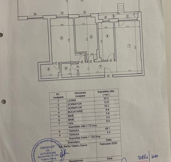 3 CAMERE + CURTE 76mp || SISESTI - BANEASA - Schiță 24