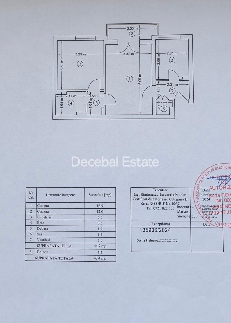 2 Camere cu Potențial Lângă Parcul IOR si Metrou Titan 50mp Confort 1 - Schiță 20