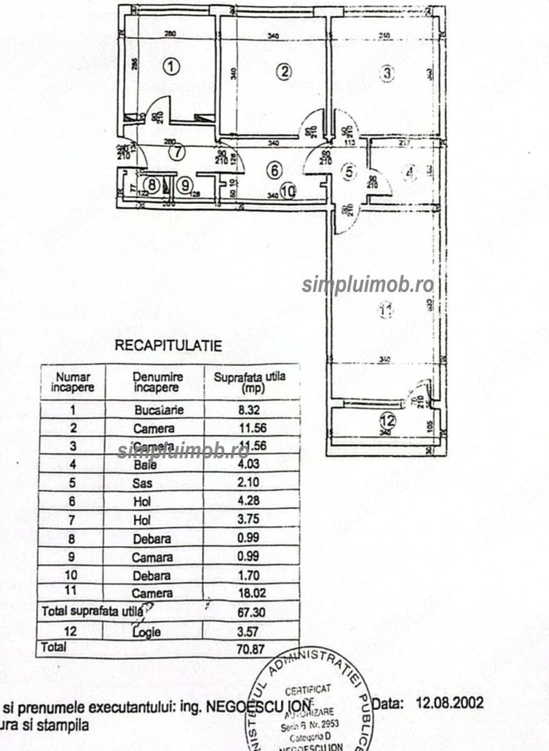 Proaspat renovat decomandat spatios 3 camere Berceni Grand Arena - Schiță 10