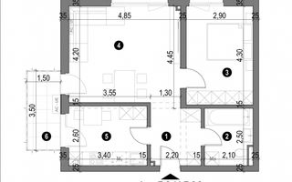 Comision 0! Etaj 1. Bucatarie inchisa. Loc de parcare. Lift. - Schiță 11