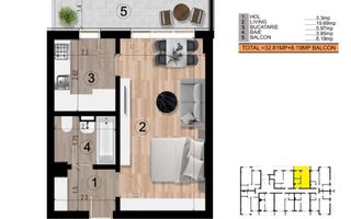 15 MINUTE METROU BERCENI - GARSONIERA - 75.500eur TVA INCLUS - Poză 7