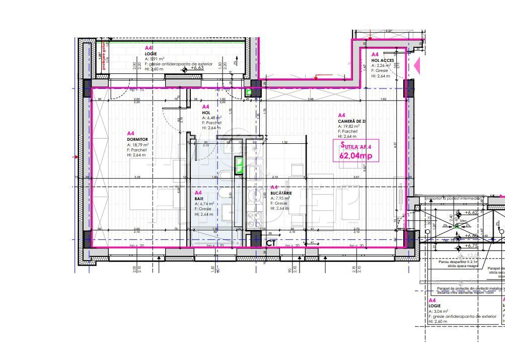 Vanzare apartament 2 camere Marasti,  imobil nou cu 8 apartamente - Poză 4