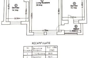 Apartament 3 camere Pipera | Loc de parcare inclus - Schiță 13