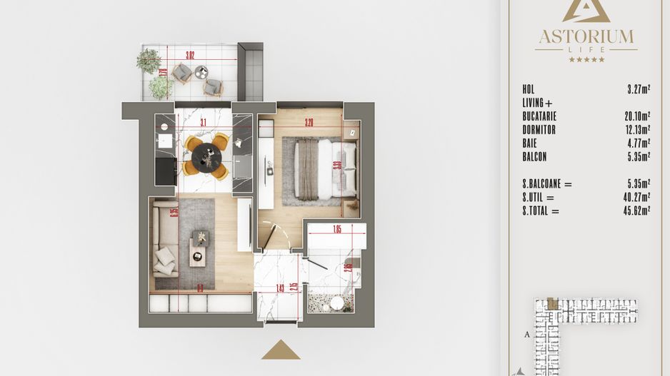 Titan Pallady 2 Camere studio Astorium exclusiv blocul A predare 2025 - Poză 6