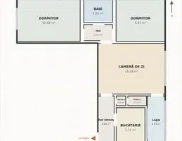 Apartament 3 camere, 55mp, Nicolae Sebe,  Parcul Alexandru Ioan Cuza - Poză 13