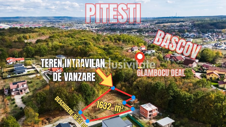 Teren de vanzare Bascov-Glamboc Deal, langa padure, toate utilitățile - Poză 2