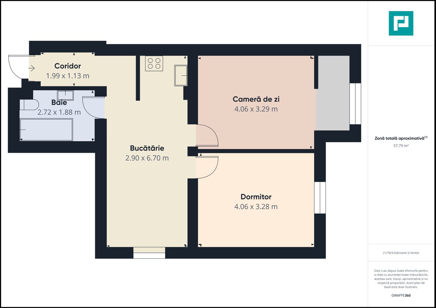 Apartament cu 3 camere, Hunedoarei - Poză 5