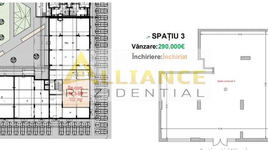 SPATIU COMERCIAL de vanzare - 102 mp | Investitie cu chirias existent - Poză 1
