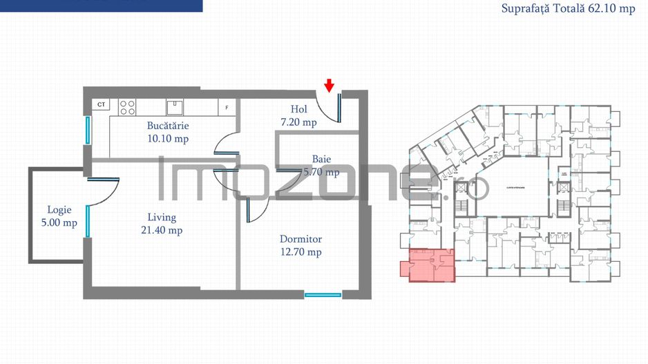 Apartament 2 Camere | 65 mp | Bloc Nou | Metrou Pacii / Preciziei | Militari - Poză 23
