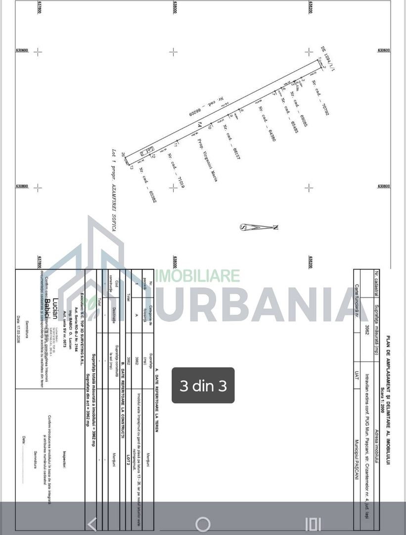 Teren intravilan de vânzare, Pașcani (Iași), Strada Crizantemelor, 3.962 mp - Poză 1