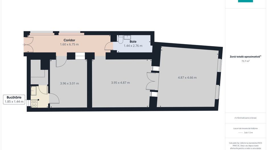 Casă 2 camere + anexe, teren 234 mp. - Poză 10