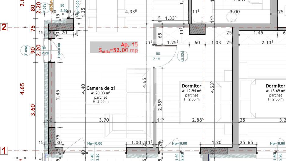 Apartament 2 camere, ultramodern, bloc nou, etaj intermediar, Reghin - Schiță 15