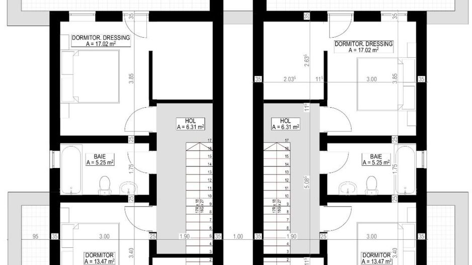 Duplex P+E cu 4 camere si garaj in Giarmata,  comision 0% - Schiță 12