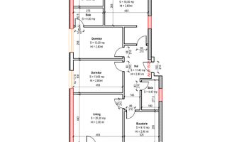 Apartament 4 camere 3 Bai Suprafata Generoasa Pallady Sector 3 - Schiță 2