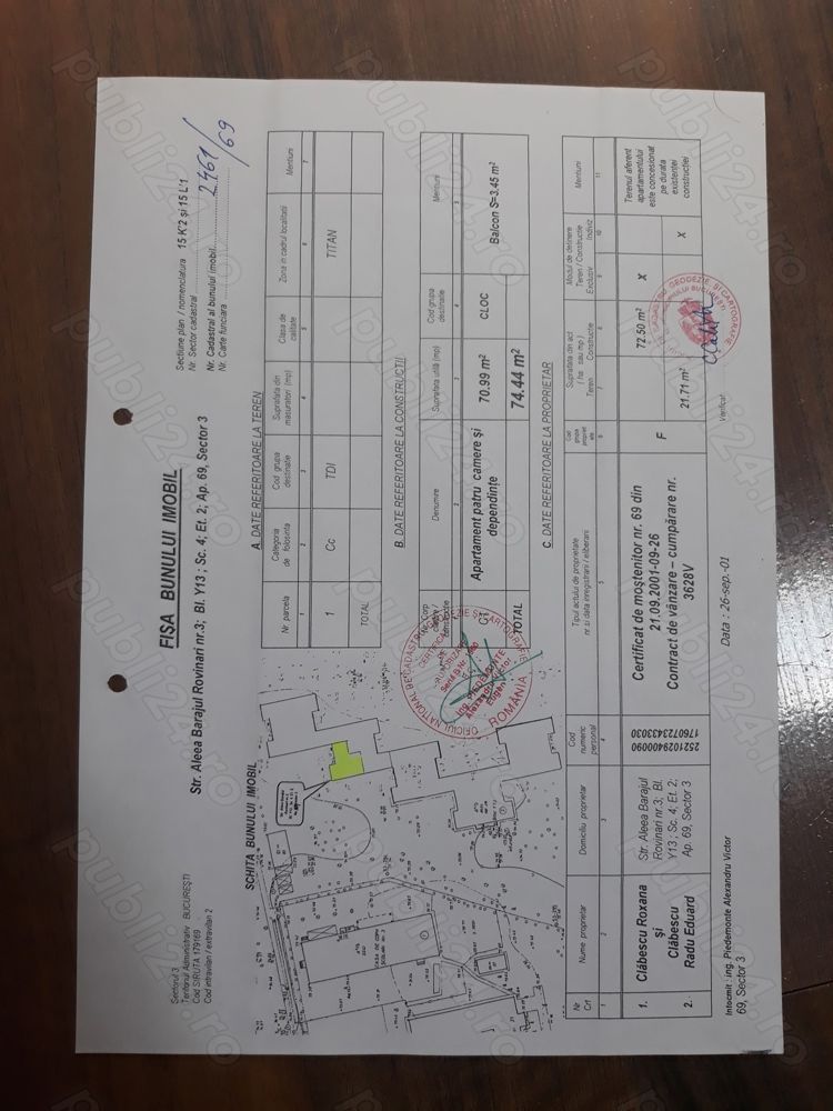 Vand apt 4 camere -114 mii   sect 3, Titan Barajul rovinari, - Poză 2