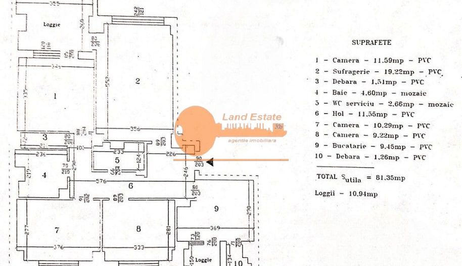 Apartament 4 camere, 92 mp utili, decomandat – Obor - Schiță 4