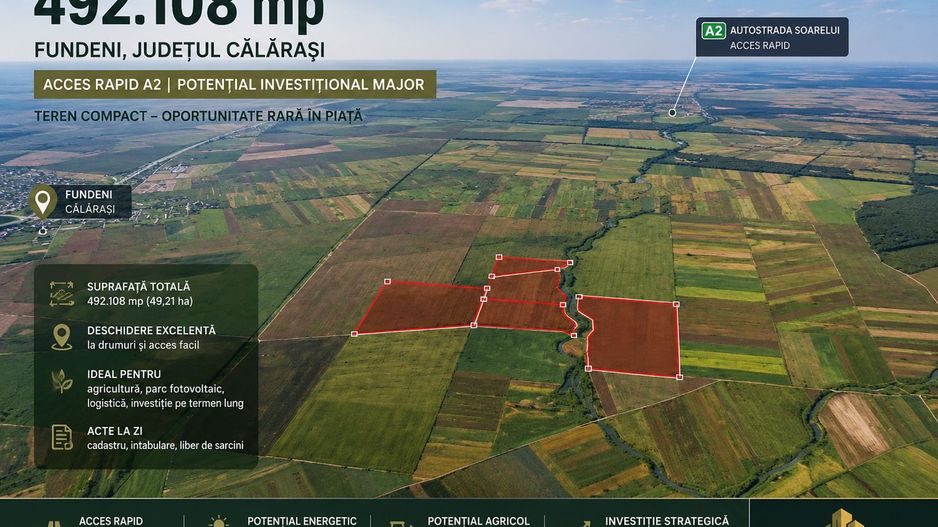 Oportunitate Strategică: 50 Hectare cu Acces Rapid către București - Poză 1