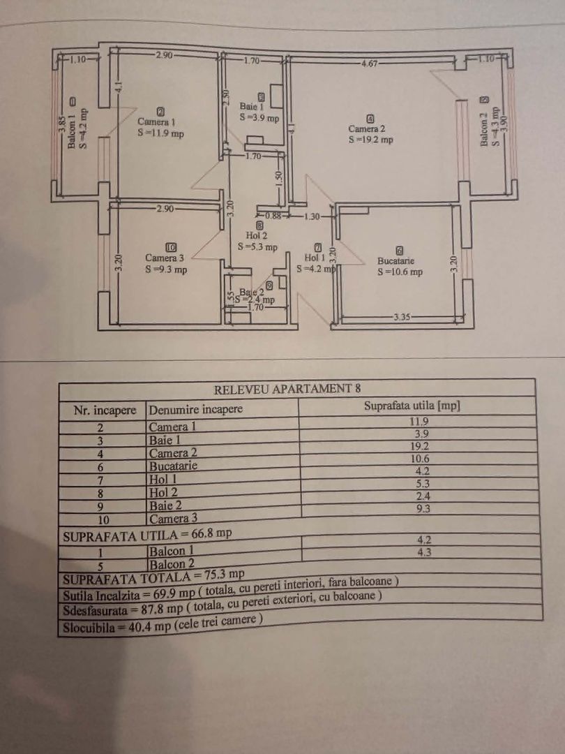 Dambovita | 3 camere | Decomandat | Centrala proprie | 2 bai | 2 balcoane - Poză 19