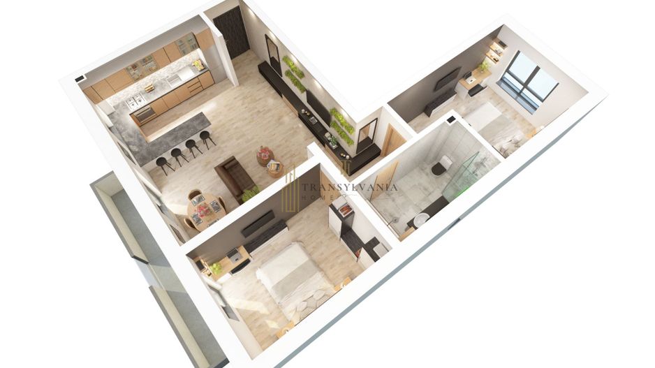 Apartament 3 camere 69.35 mp, balcon, zona Doamna Stanca Comision 0 - Poză 2