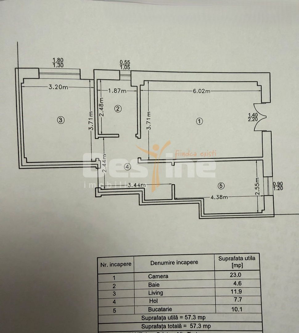 Apartament 2 camere decomandat 78mp + loc parcare intabulat - Poză 9