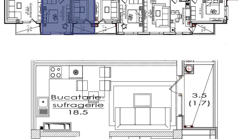 Vânzare, apartament, 1 camere + living, str. Durlești, Dumbrava - Poză 5