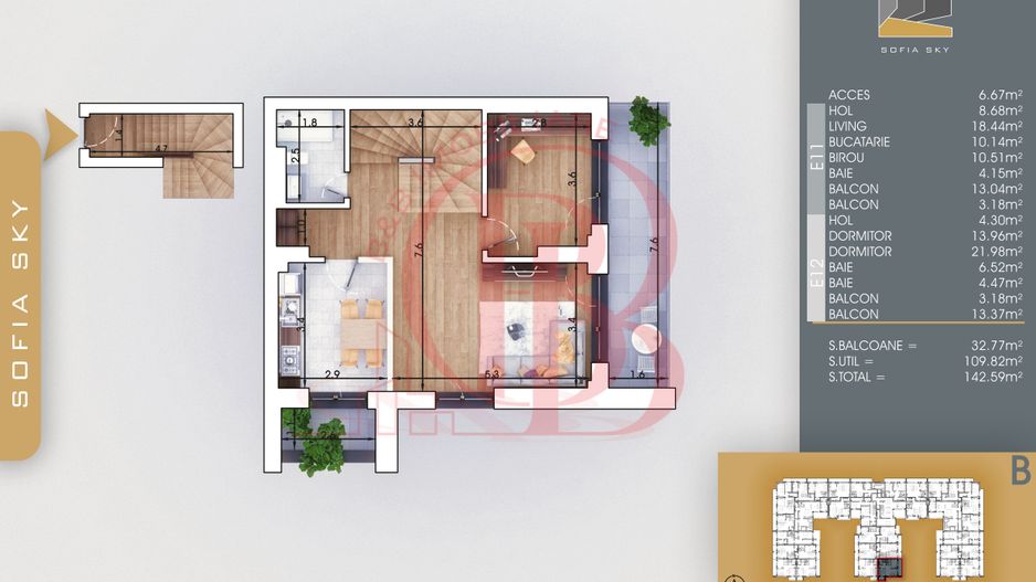 Apartament 4 camere-Duplex Bloc Finalizat Theodor Pallady - Schiță 2