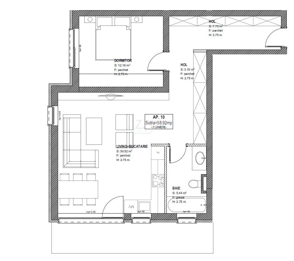 Gradina Proprie. Bloc finalizat. Pozitie excelenta - la asfalt. Loc de parcare. - Poză 8