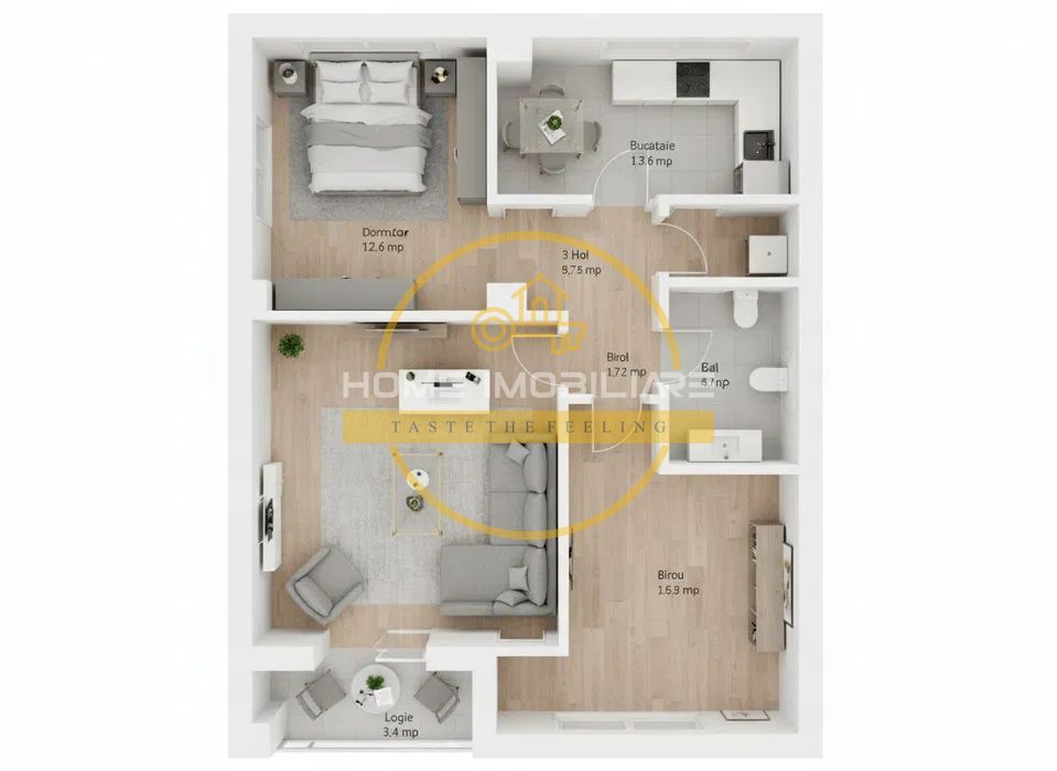 Etaj 1/Apartament 3Camere-Decomandat/Mobilat si Utilat! 1.5km de la Belvedere! - Poză 9