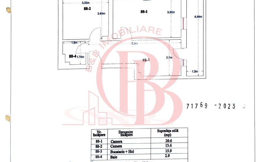 Apartament 2 camere Liviu Rebreanu Auchan Titan cu Parcare - Schiță 18
