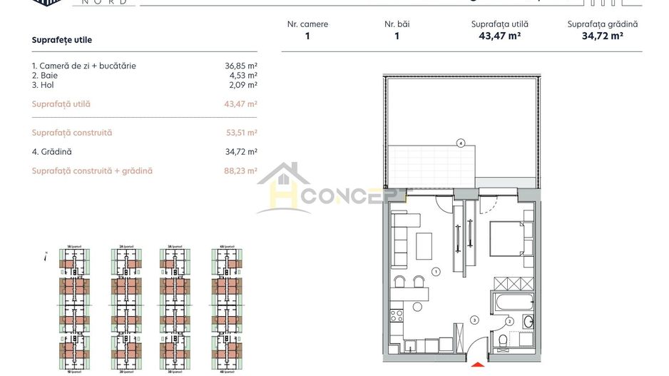 Apartament cu 2 camere in ansablu rezidential,  Lemon Retail Park - Poză 9