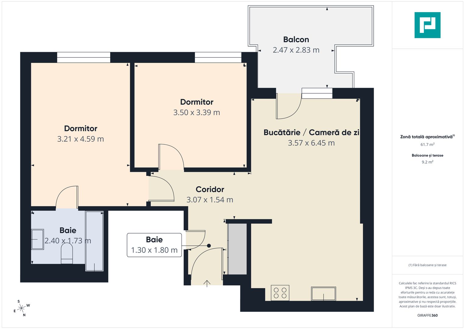 3 camere moderne| Prima închiriere | Cortina North - Poză 9
